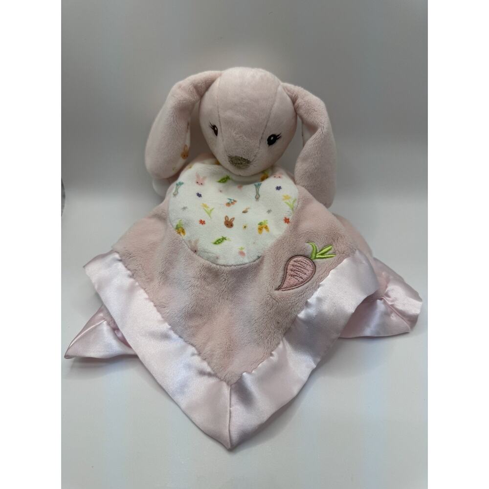 Douglas Baby Pink Bunny Plush SNUGGLER Stuffed Lovey Cuddle Satin Trim